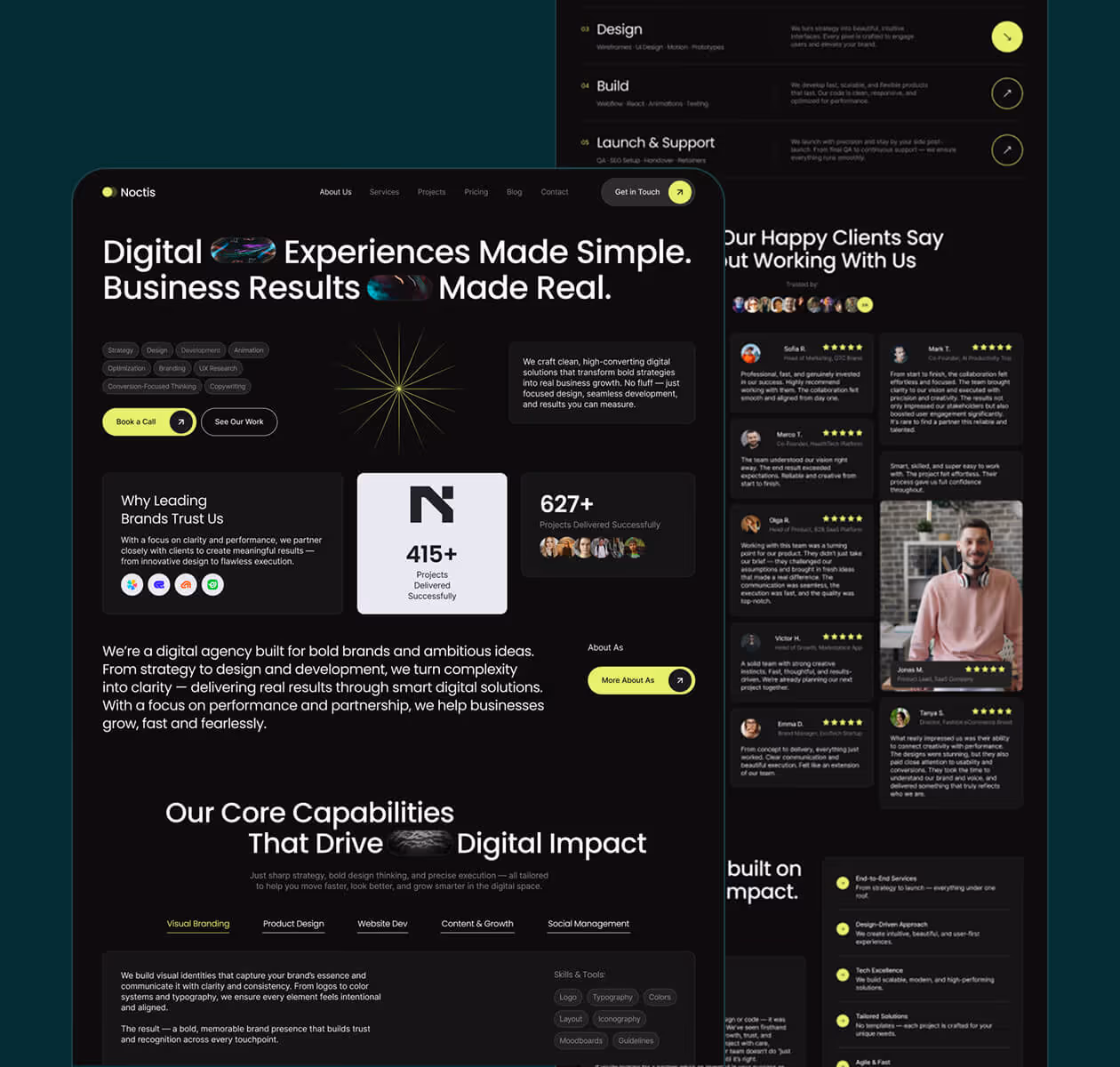 Noctis template webflow