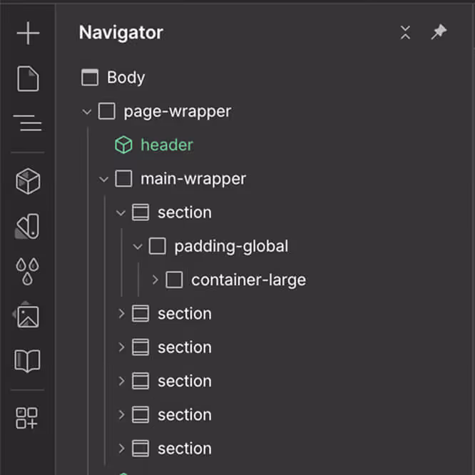 webflow navigator
