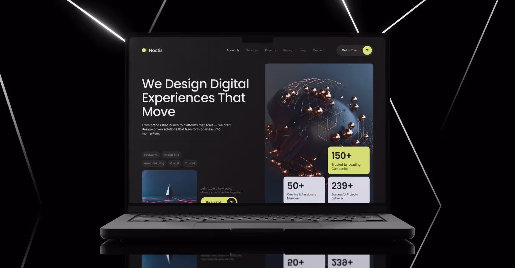 mockup noctis webflow template