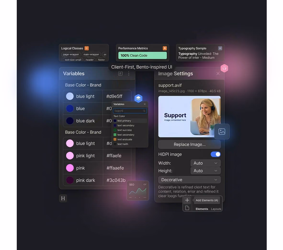 Colors & Images webflow