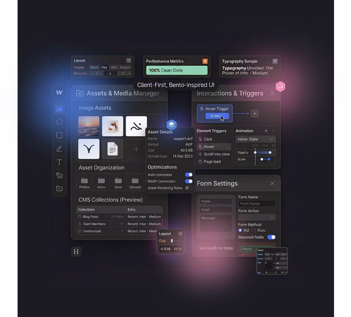 Layouts and UI Elements webflow