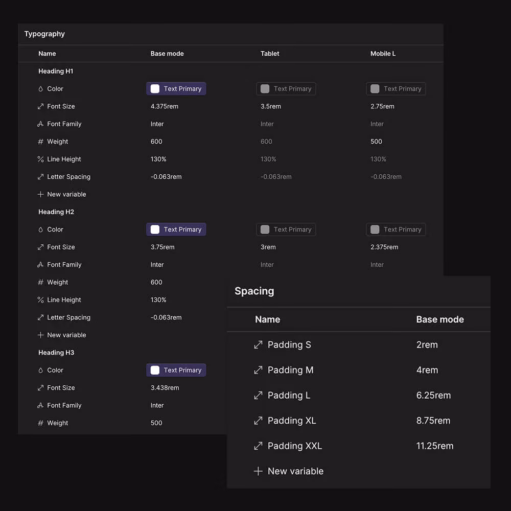 Webflow Variables