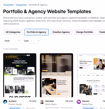 Webflow Templates for Digital Agencies