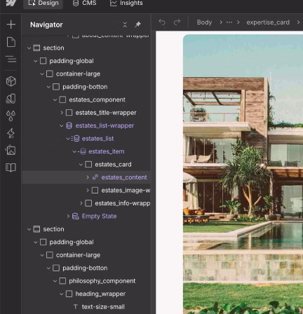Clear Class Naming webflow