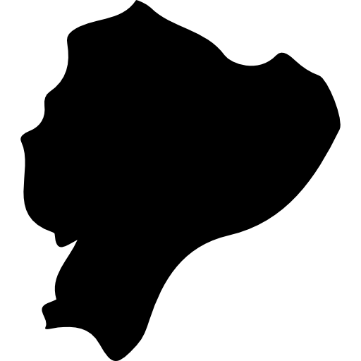 Solid black irregular shape with rounded edges on a white background.