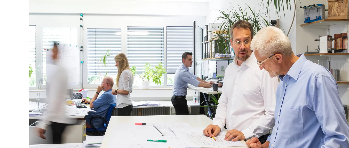 Projektbesprechung im Büro bei IBF Tragwerk
