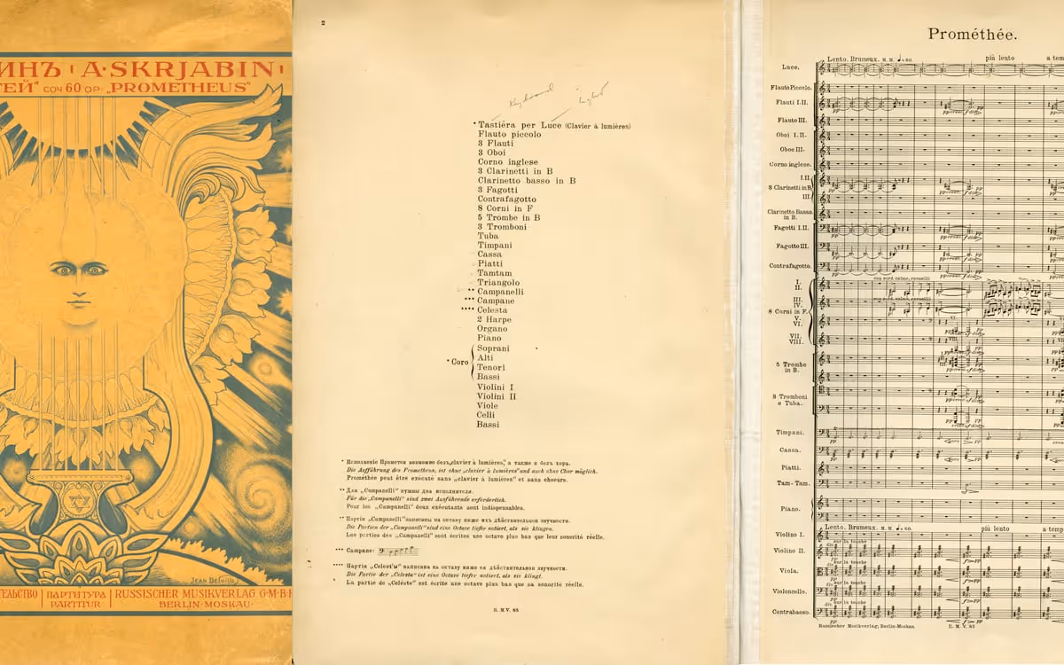 Scriabin's Prometheus, Poem of Fire, published by Éditions Russes de Musique.