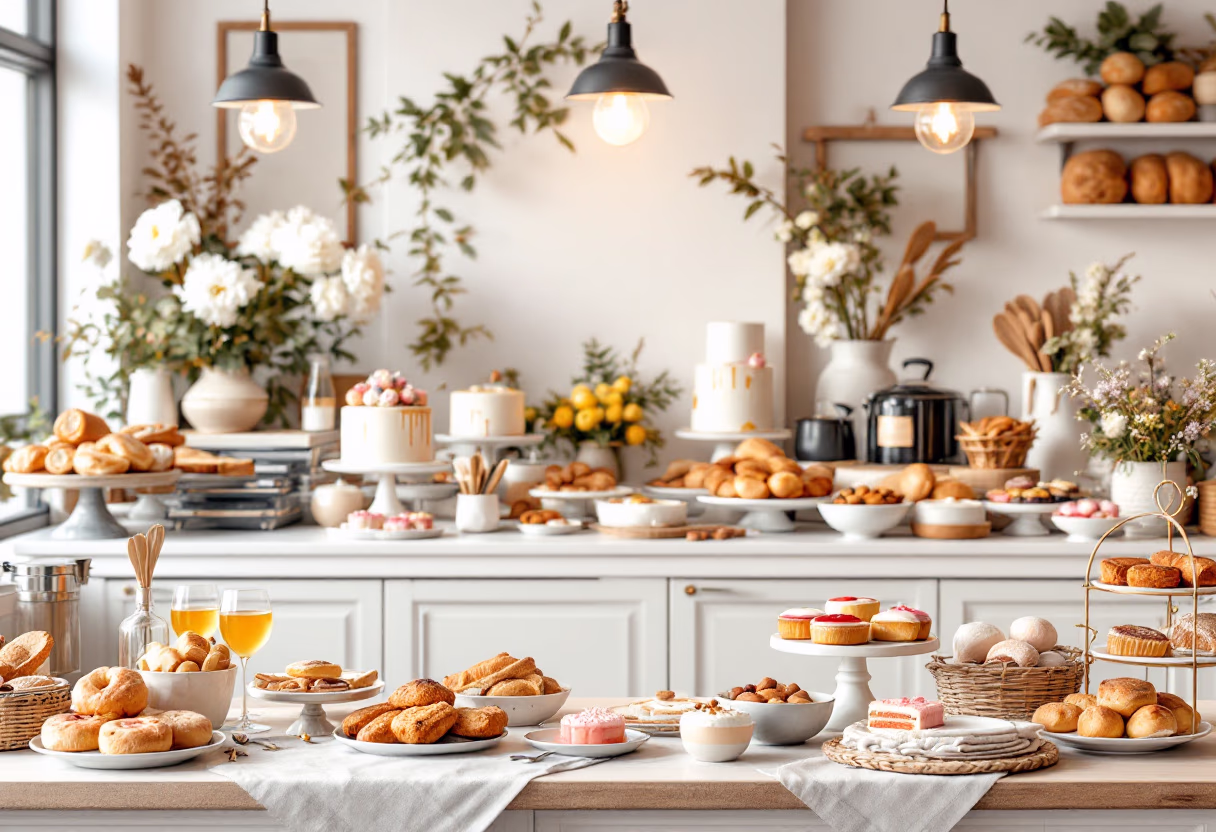 [background image] image of festive bakery event (for a bakery)