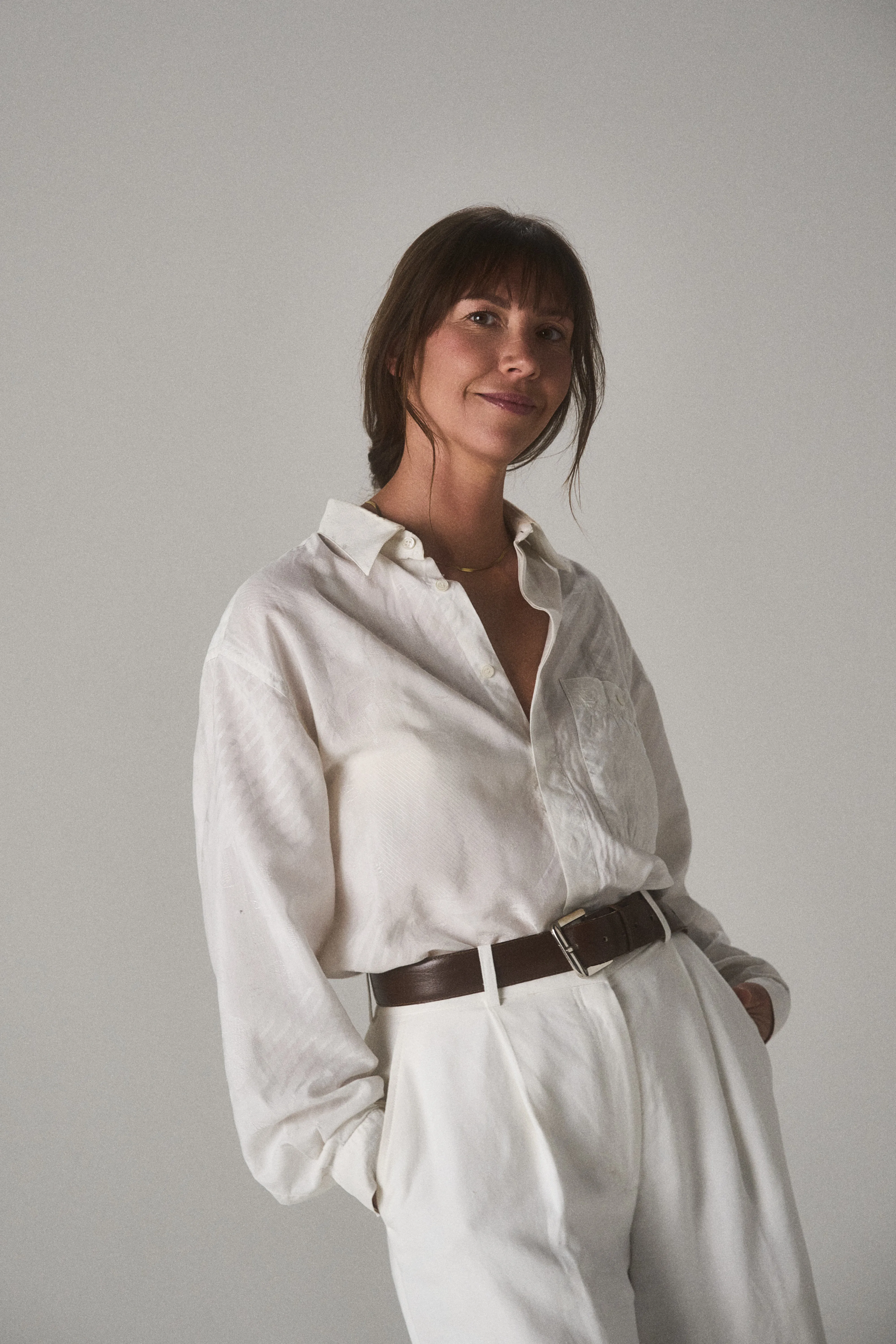 Portrait of product designer and material researcher Bianca Gumbmann.