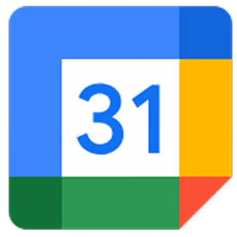 Google Calendar app icon with a stylized number 31 on a multicolored calendar page.
