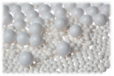 A group of white ballsDescription automatically generated