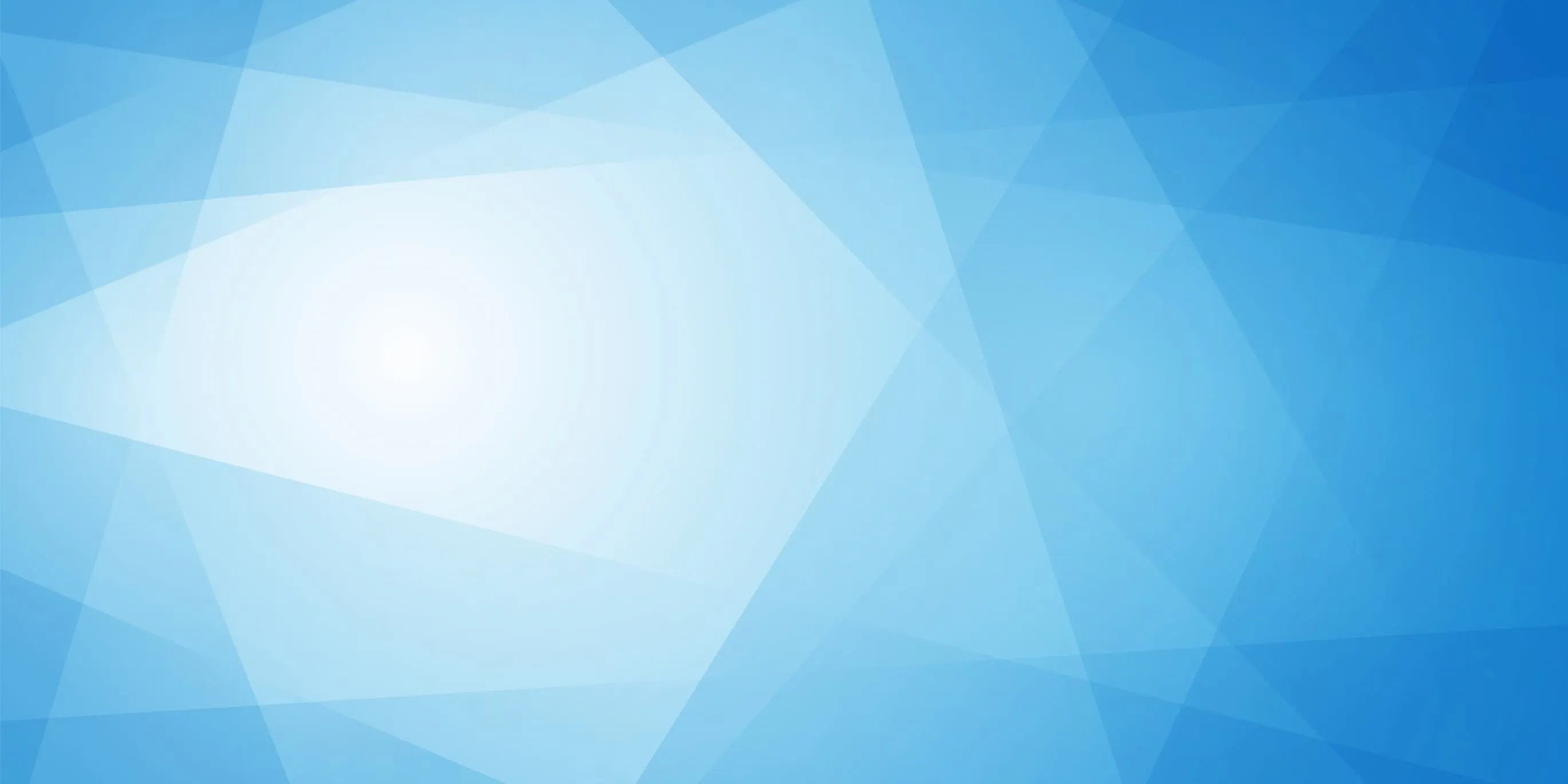 Abstract geometric background with overlapping translucent blue polygons and a bright center glow.