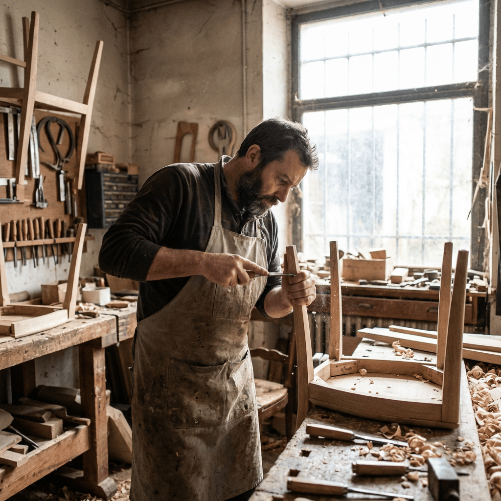 Artisan dans son atelier — assurance multirisque professionnelle