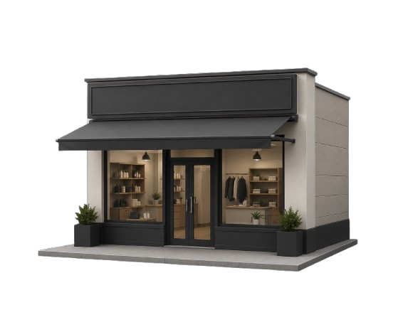 Icône 3D bâtiment commercial — assurance multirisque professionnelle entreprise local commercial Select Assurance