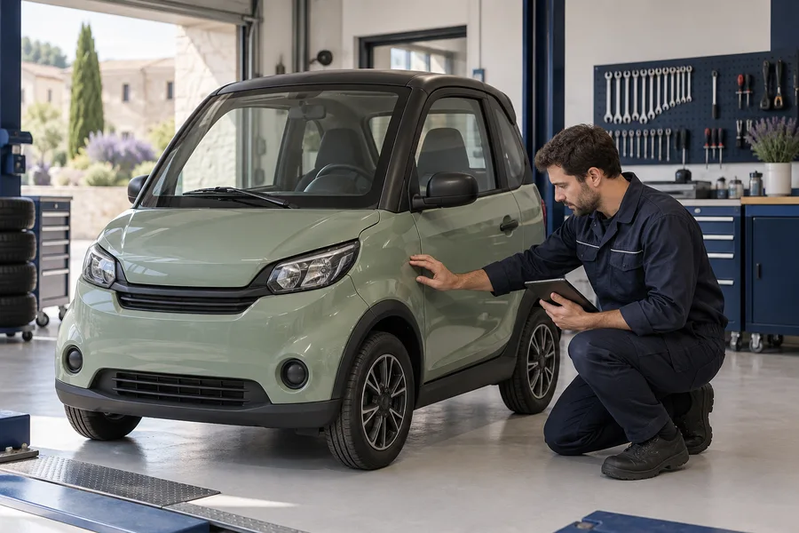 Voiturette illustrant la formule Tous risques