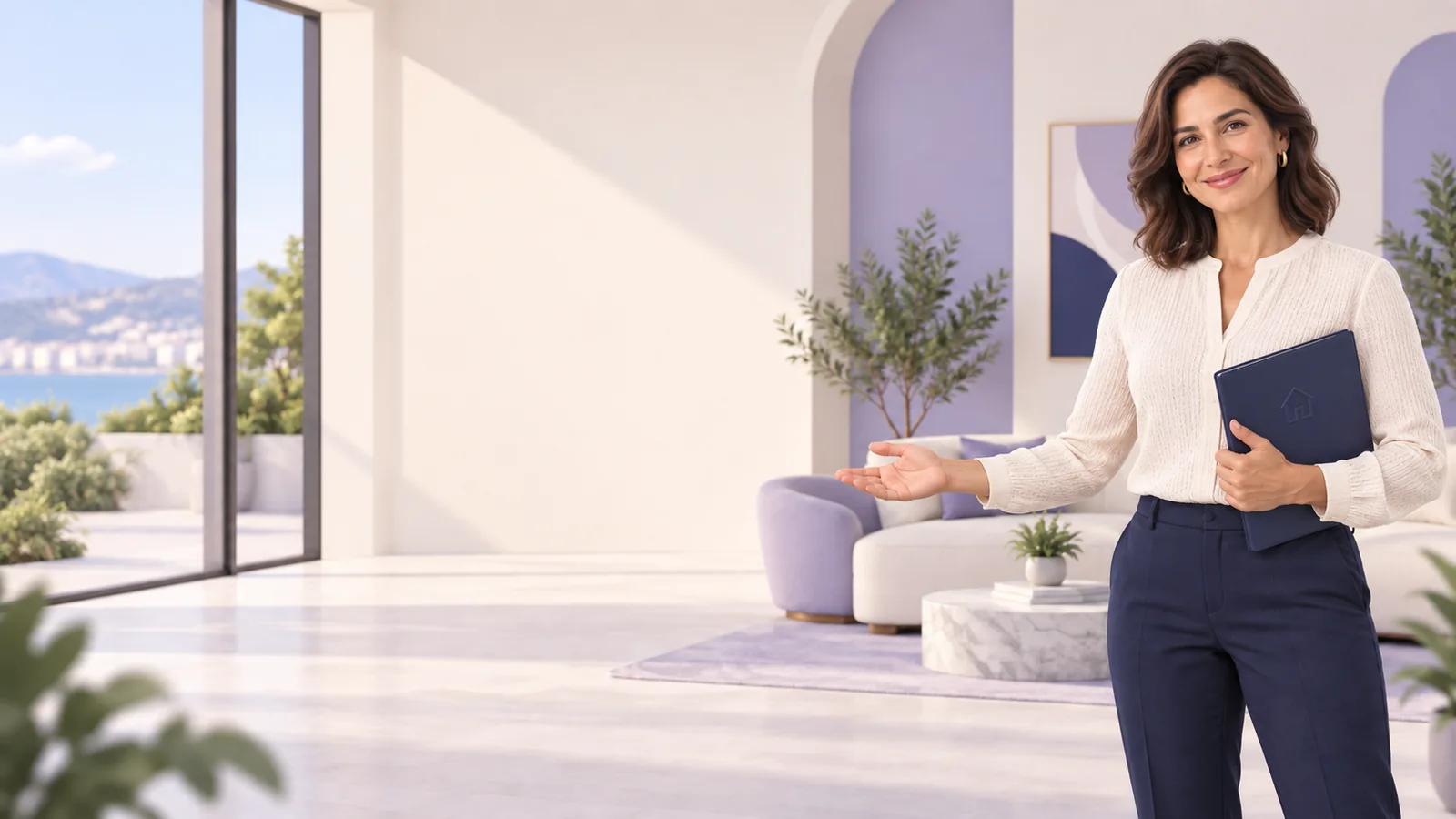 Conseillère en 3D présentant les étapes de votre nouvelle assurance habitation