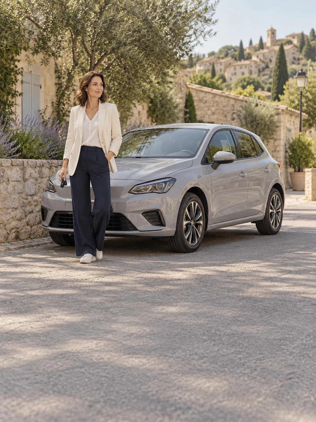 Une conductrice prépare son retour à la voiture