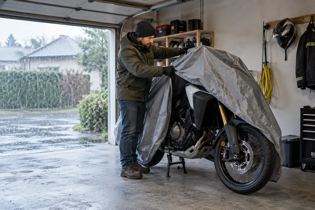 Moto en hivernage : assurance et paiements à conserver