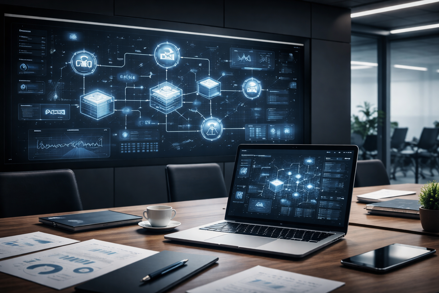 image of an office collaboration scene (for a mobility and transportation)