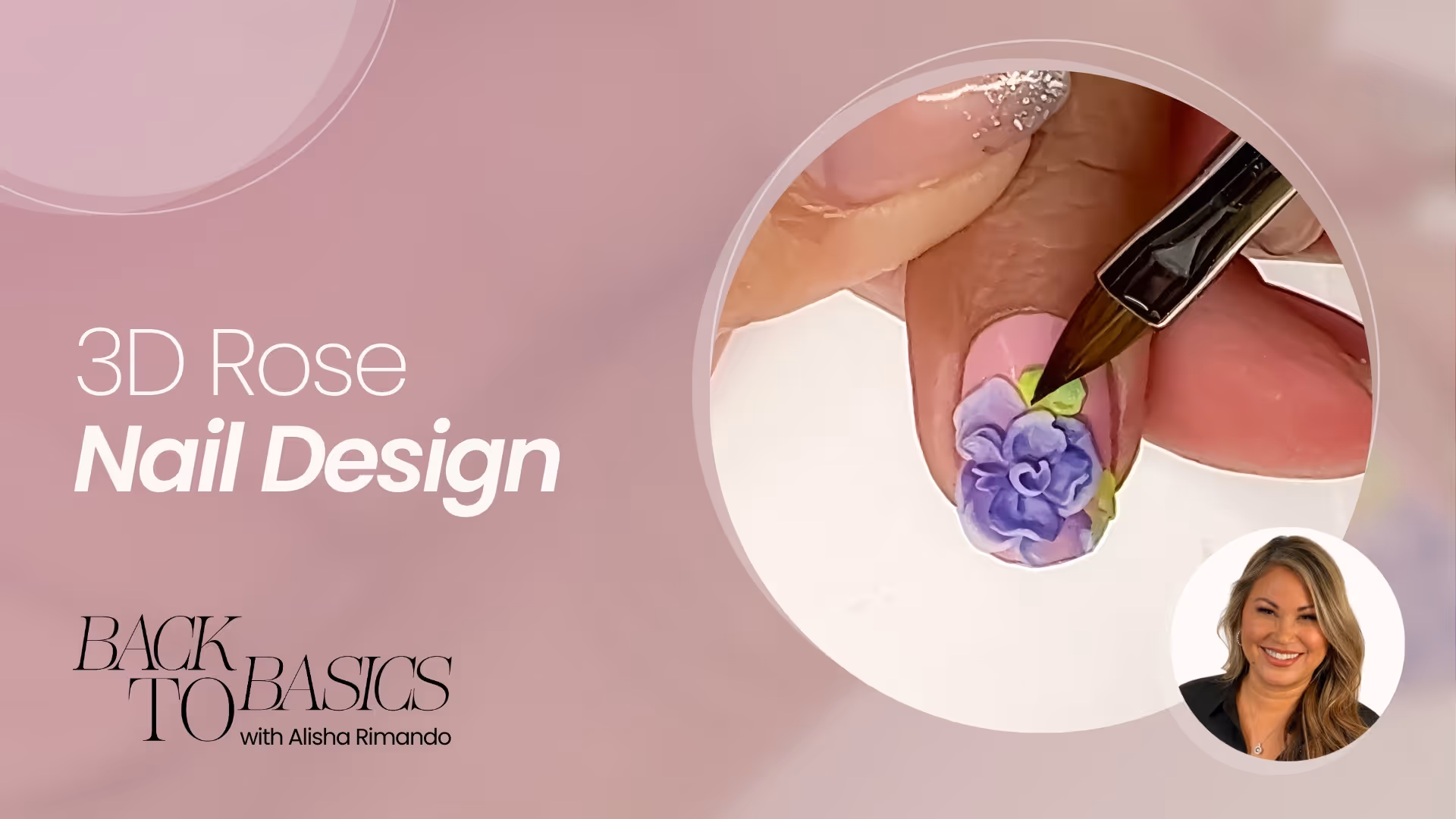 3D Rose Nail Art Design with Acrylic