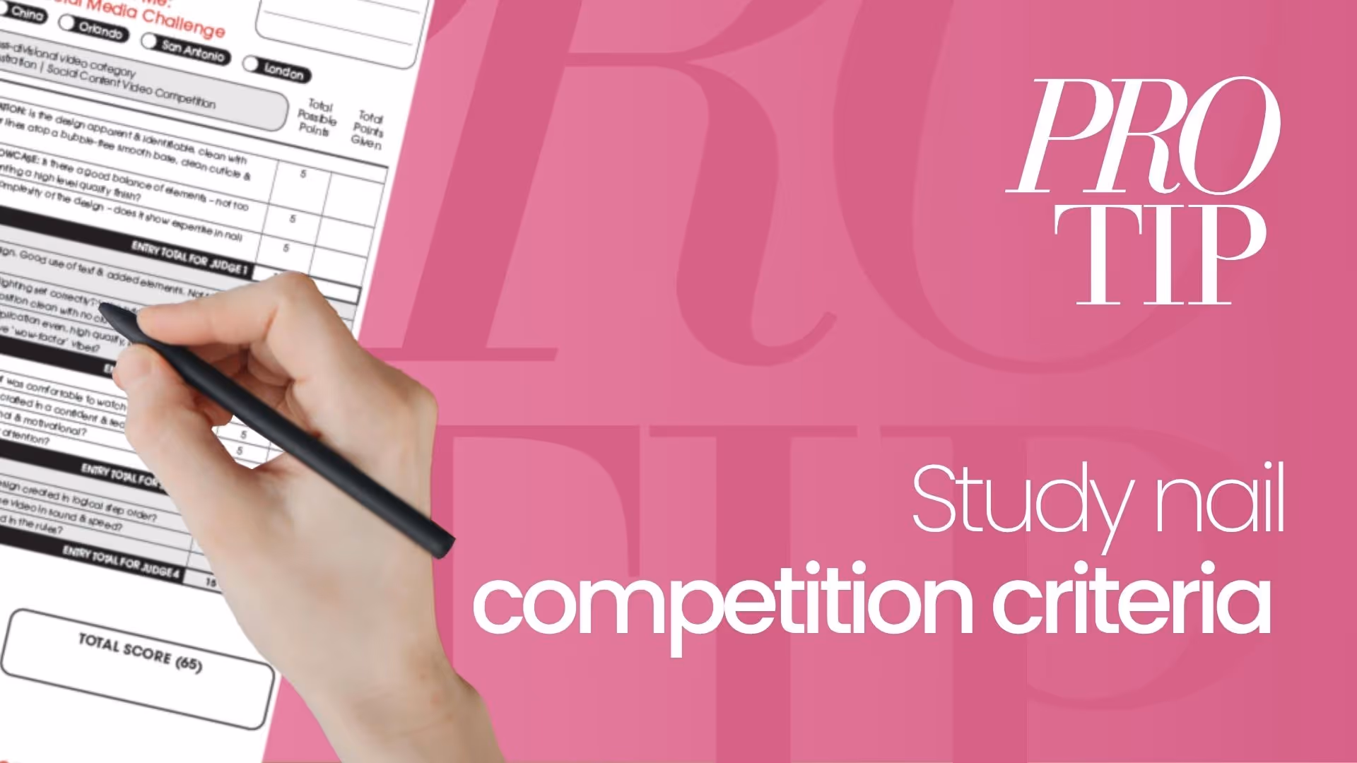 How to Study Nail Competition Criteria to Improve Your Chances of Winning | Pro Tip