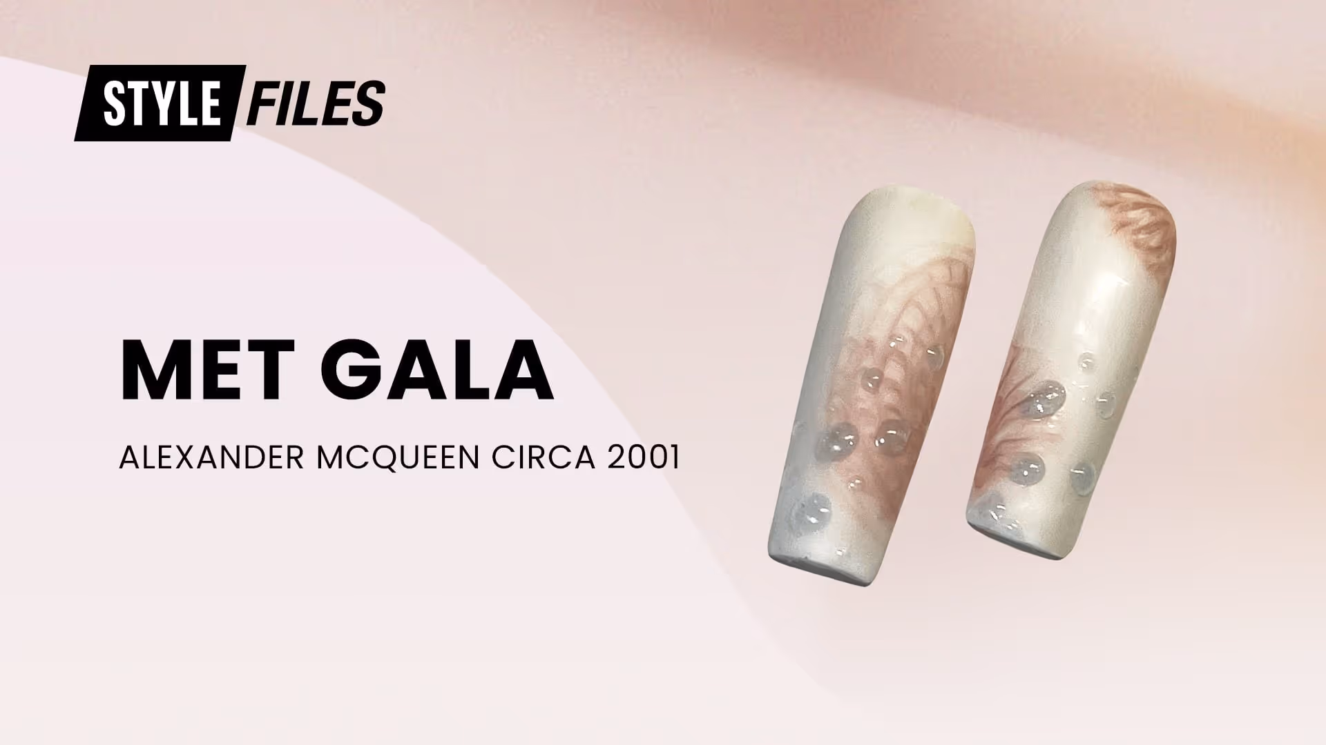 Met Gala Nails: Alexander McQueen Clam Dress Inspired Texture Design