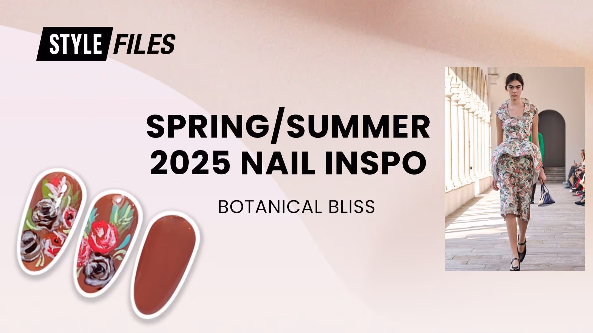 Runway Nails: Spring Summer 2025 Botanical Floral Design