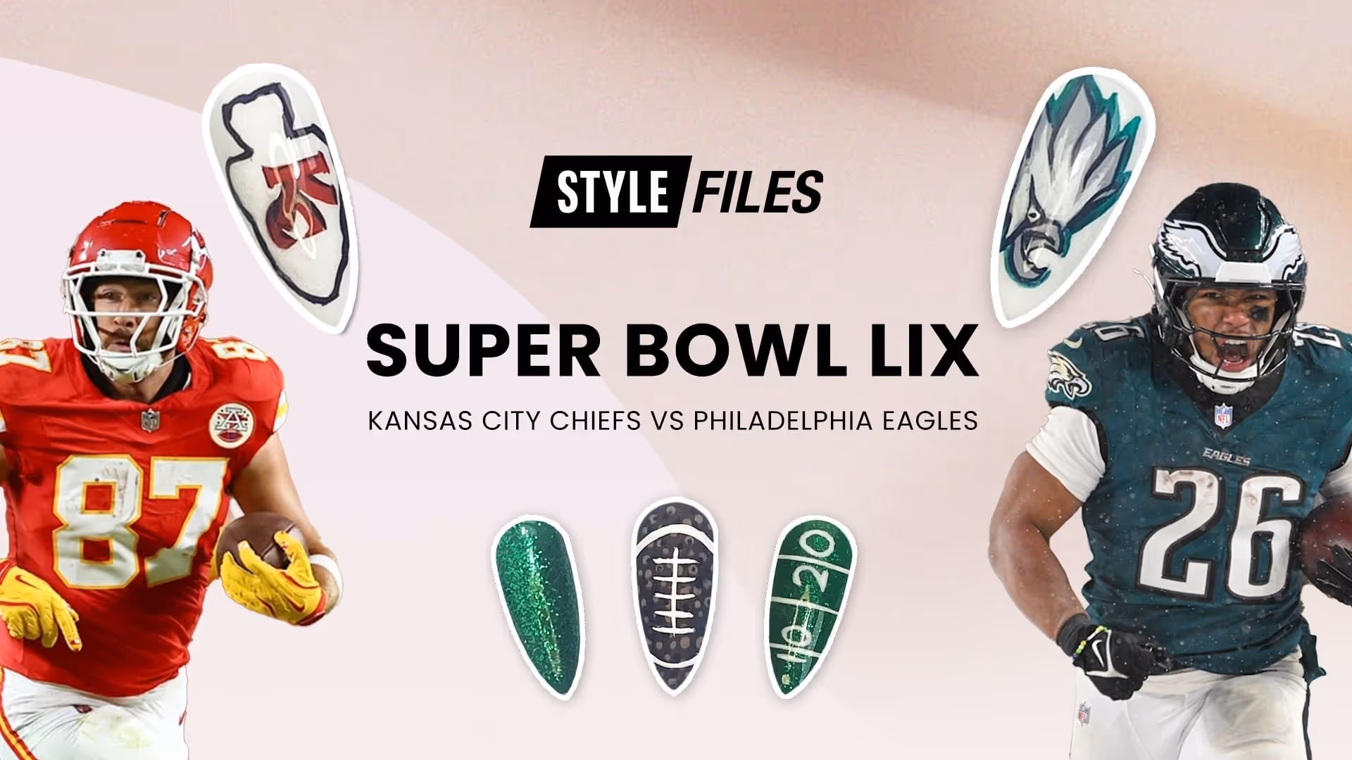Event Nails: Super Bowl LIX Football Nail Art Design