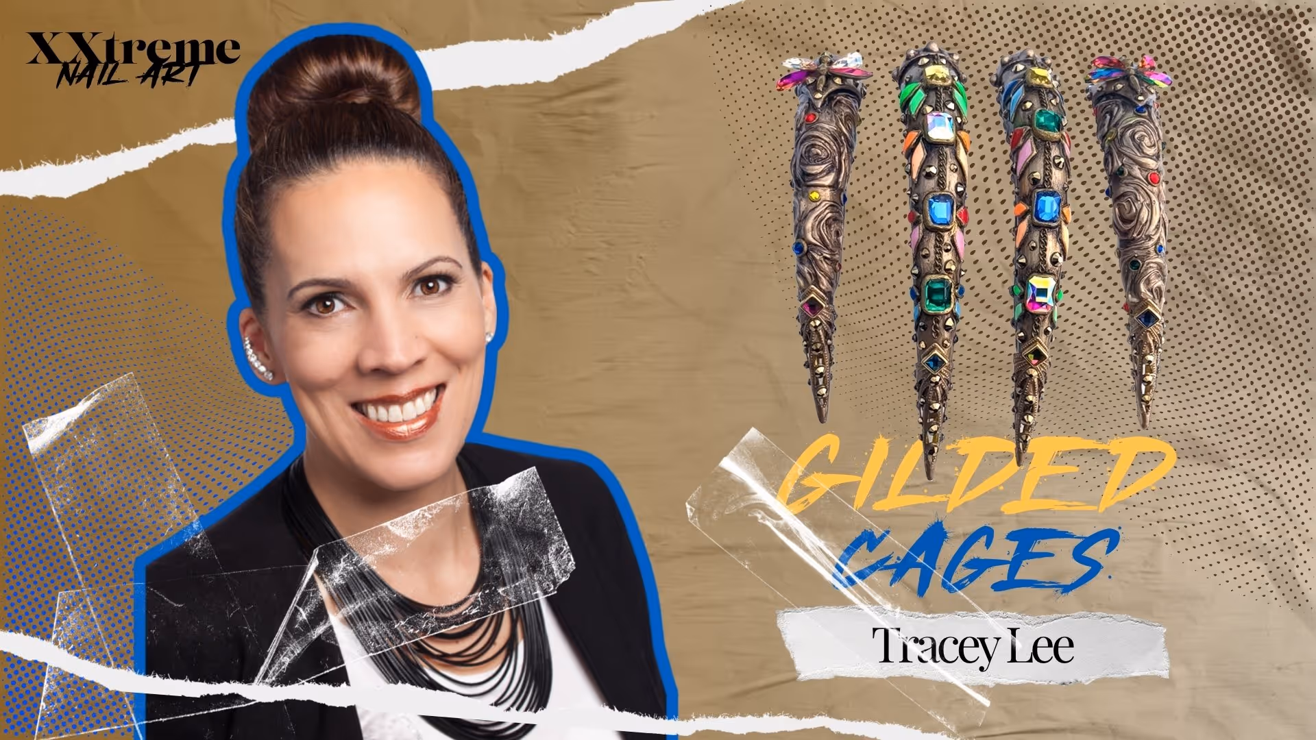 Gilded Cages Nail Art Design with Tracey Lee | XXTREME Nail Art