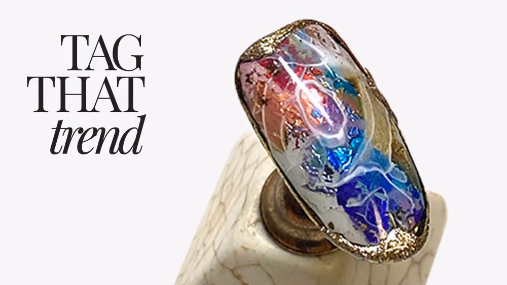 Semi-Precious Stone Nail Art Tutorial with Foil Effects