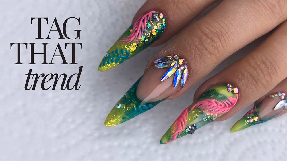 Tropical Summer Neon Nail Art Tutorial