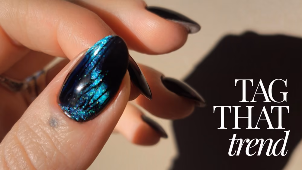 Hidden Zebra Cat Eye Nail Art Tutorial