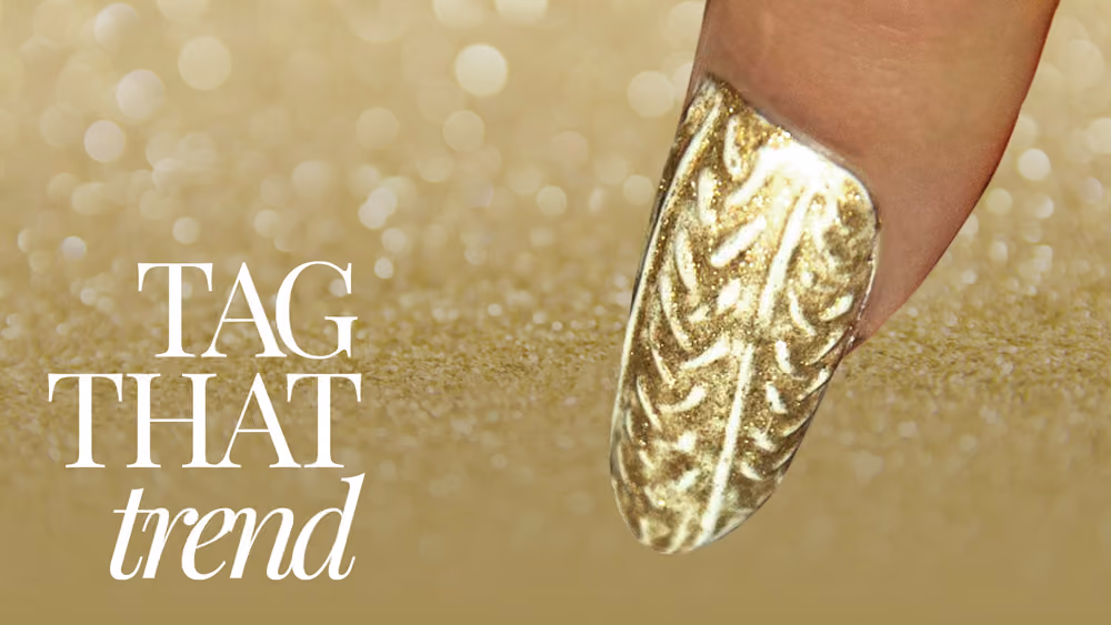 Metallic Sweater Texture Nail Art Tutorial