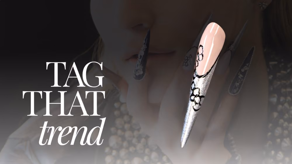 Metallic French Editorial Nail Art Tutorial