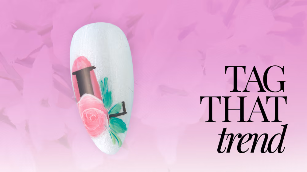 L.O.V.E Rose Lettering Nail Art Tutorial