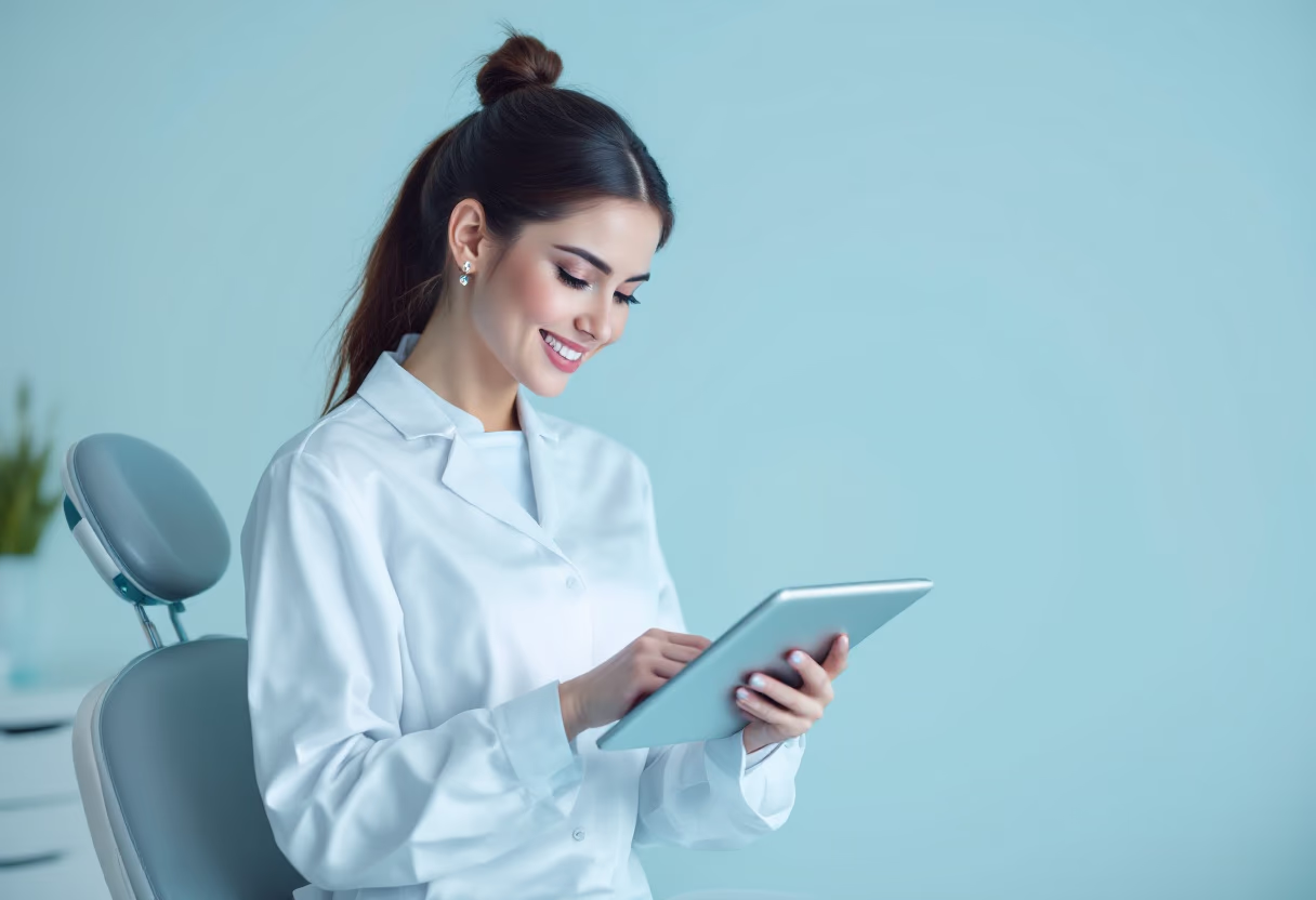 image of dental professional working