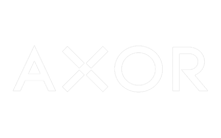 Logo AXOR — robinetterie premium, partenaire Artenzia Design