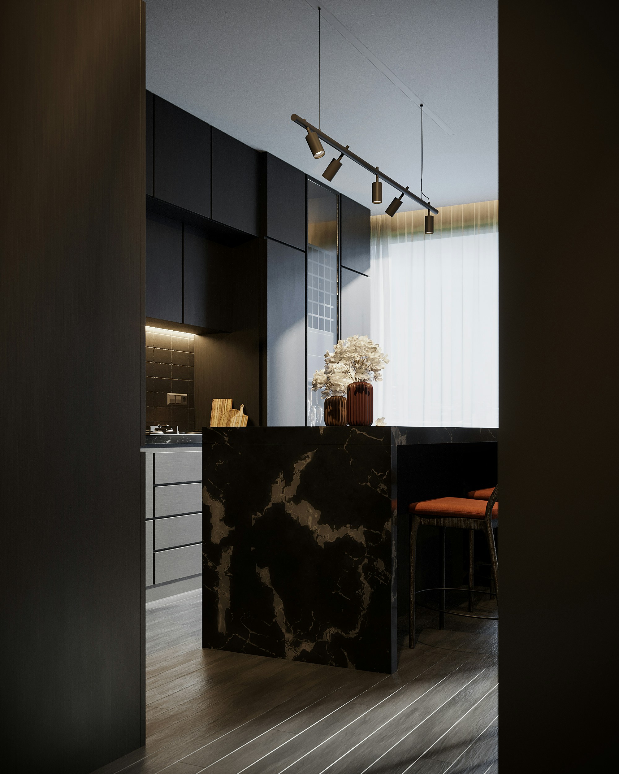Appartement signature — écrin sombre