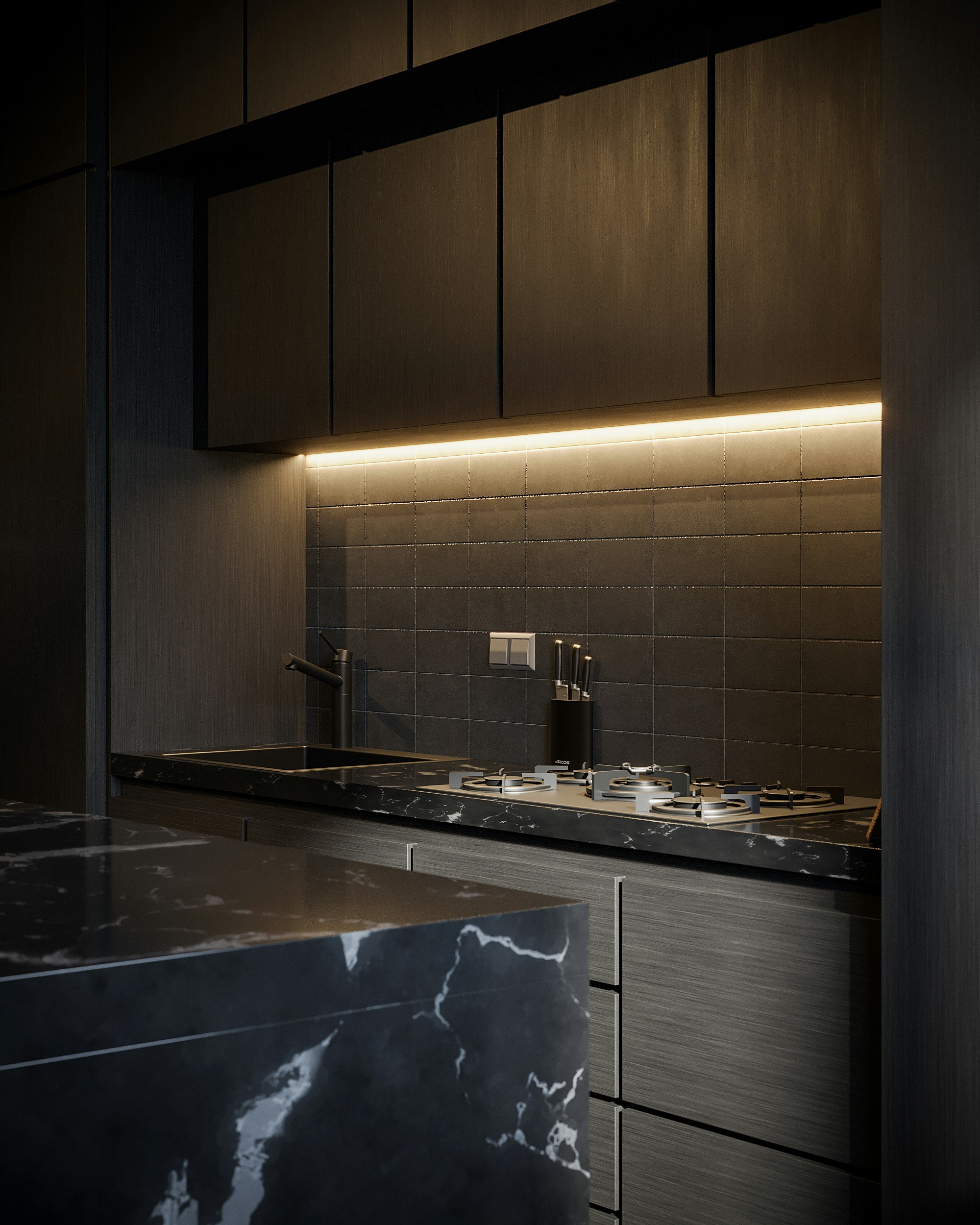 Appartement signature — écrin sombre