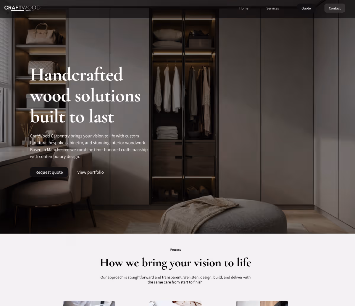 Carpentry Wesite Design