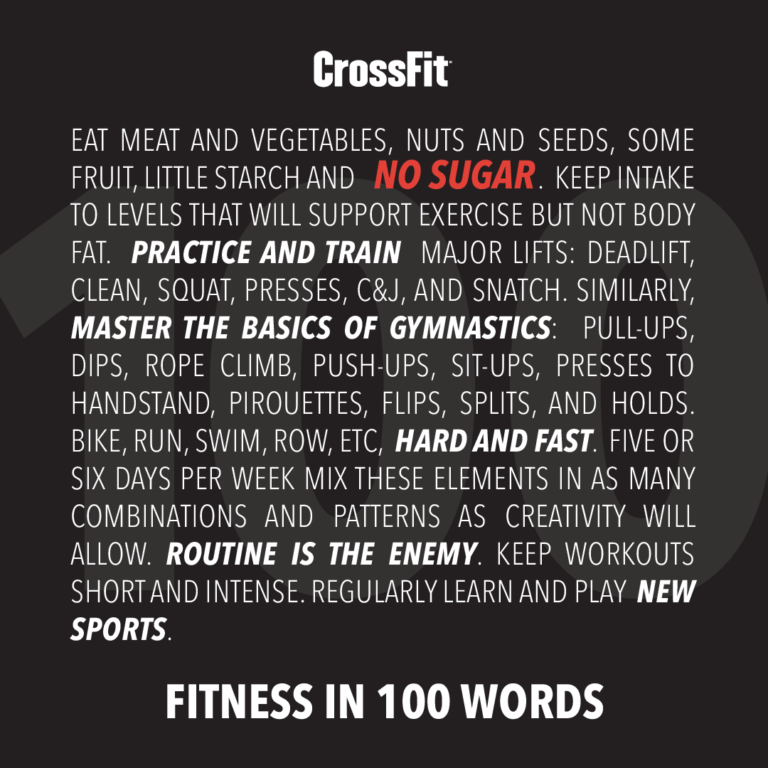 Fitness in 100 woorden volgens Greg Glassman, oprichter van CrossFit