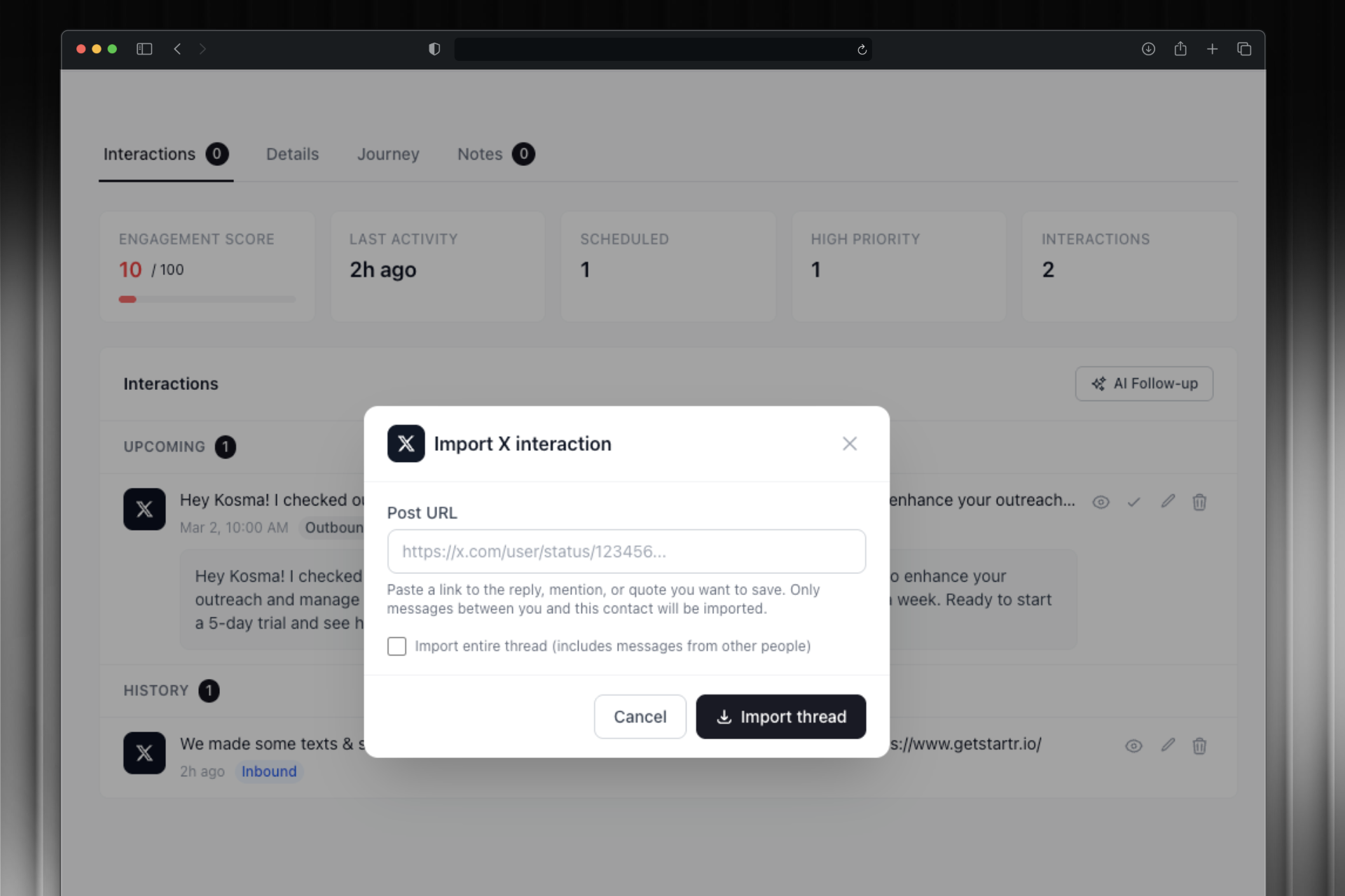 [interface] screenshot of the dashboard interface (for an ai developer tools)