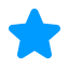 Blue five-pointed star icon.