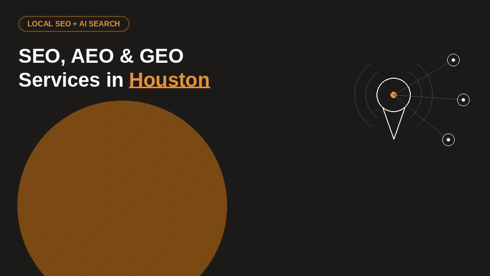 SEO, AEO and GEO services in Houston to get found on Google, ChatGPT and AI search