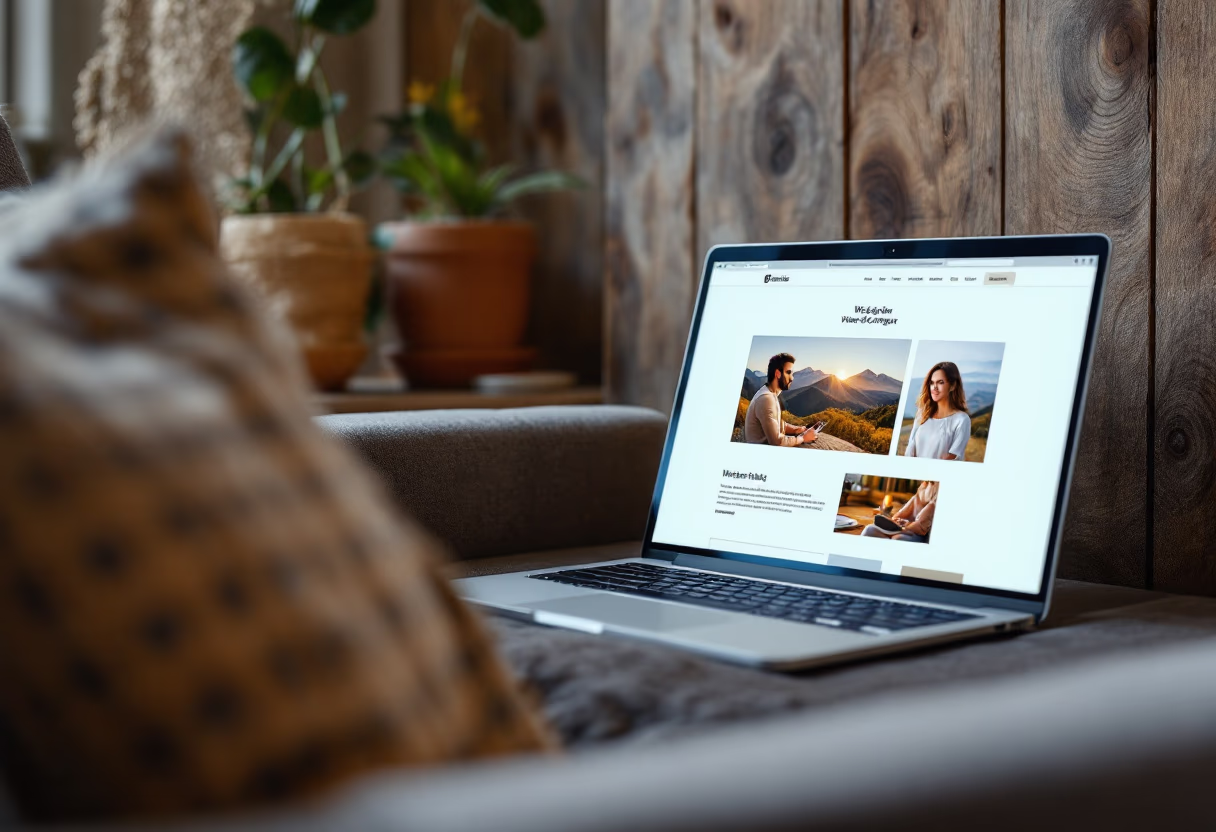 image of website on a laptop (for a web design agency)