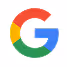 Google logo with multicolored G in red, blue, yellow, and green.