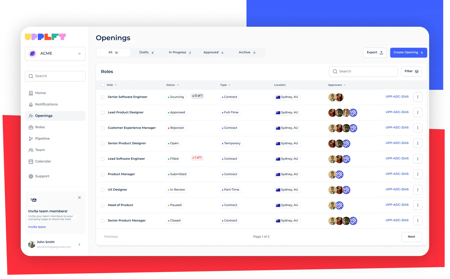 Workflow control from hire to pay