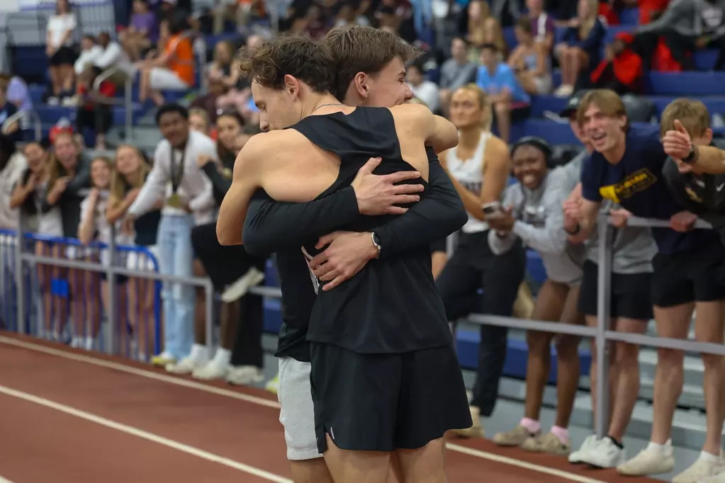 Finish line celebration