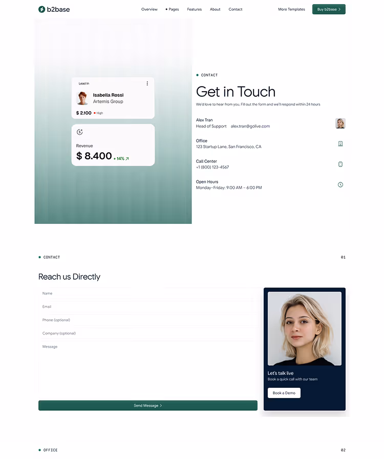 B2B SaaS Webflow template