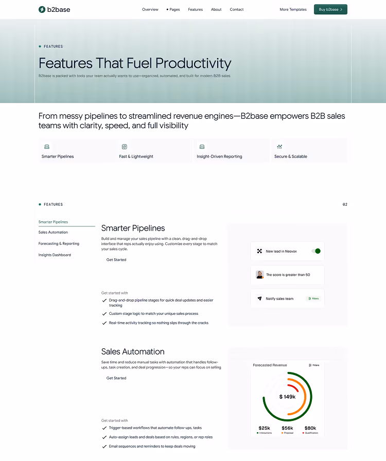 B2B SaaS Webflow template